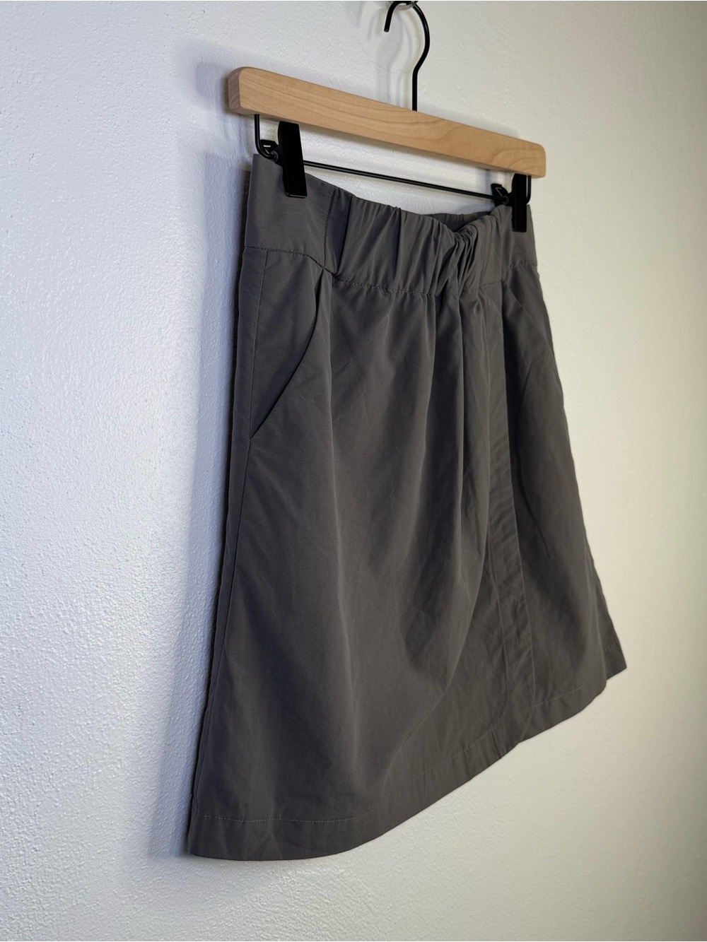 Lands End Canvas Faux Wrap Utility Skirt Curved Hem 100% Cotton Women's Size 0 - Picture 3 of 14